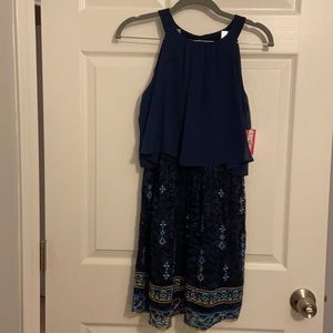 Navy Girls Dress, Sz 16 Girls, NEW